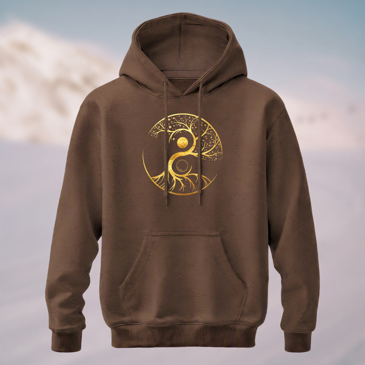 Cotton Made Tree of Life Print Hoodie