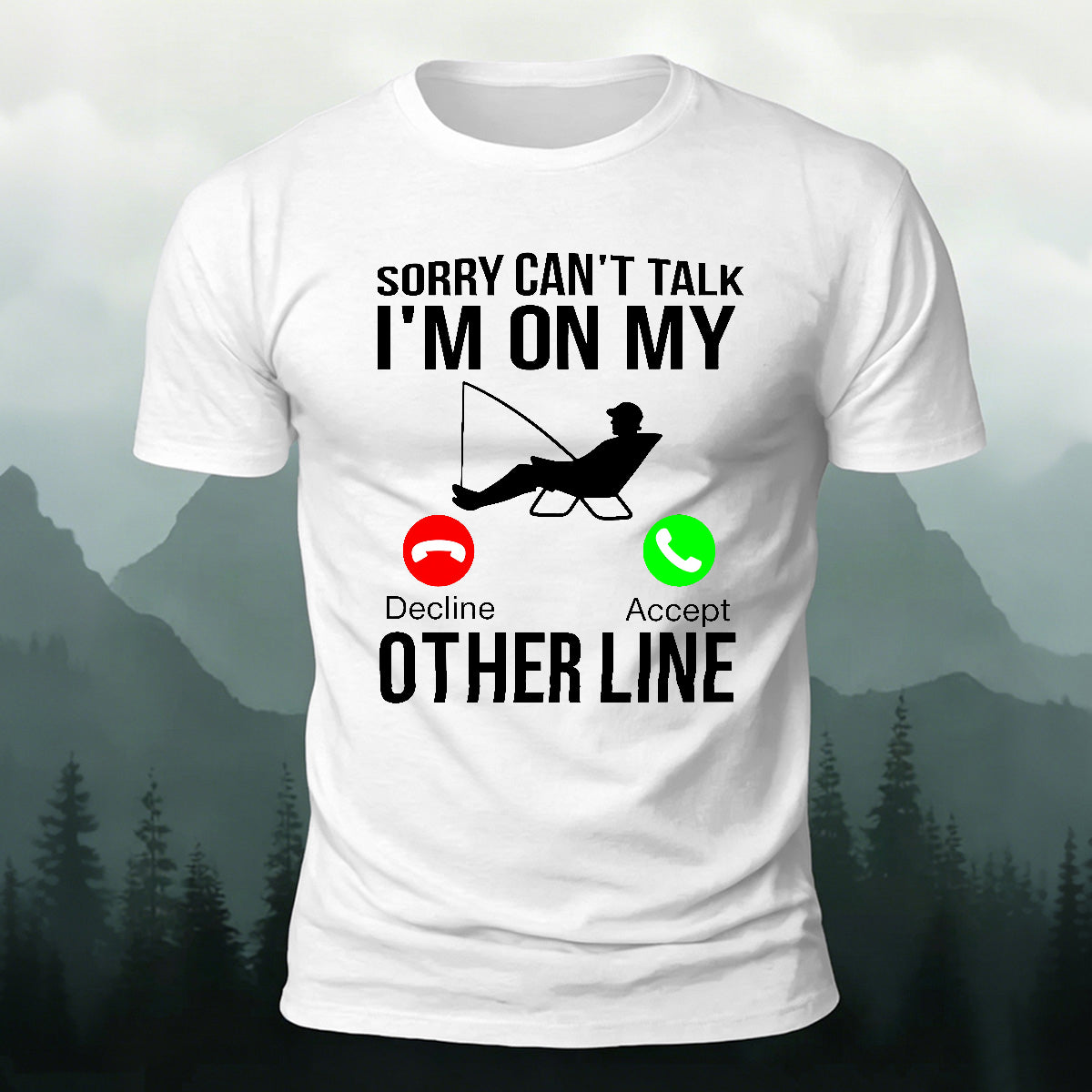 Obsessed with Fishing Pattern Skin-friendly T-shirt