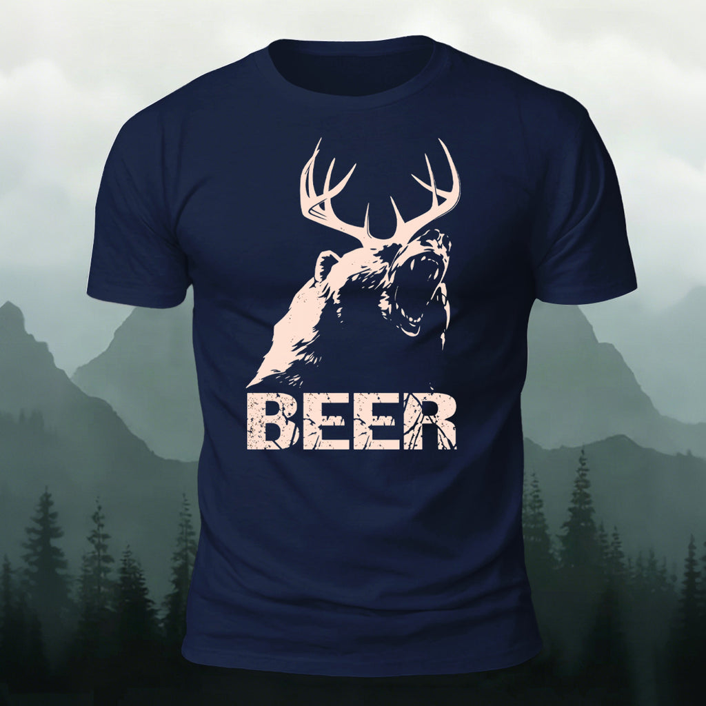 Angry Forest Ruler Printed Casual Cotton T-Shirt