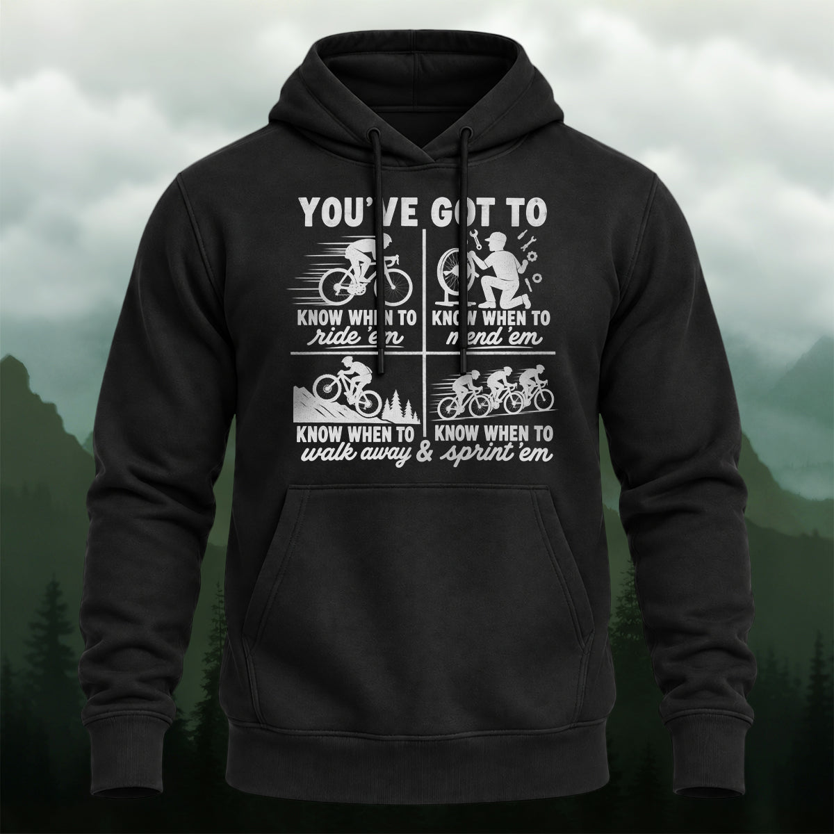 Cotton Made Retro Cycling Comic Hoodie