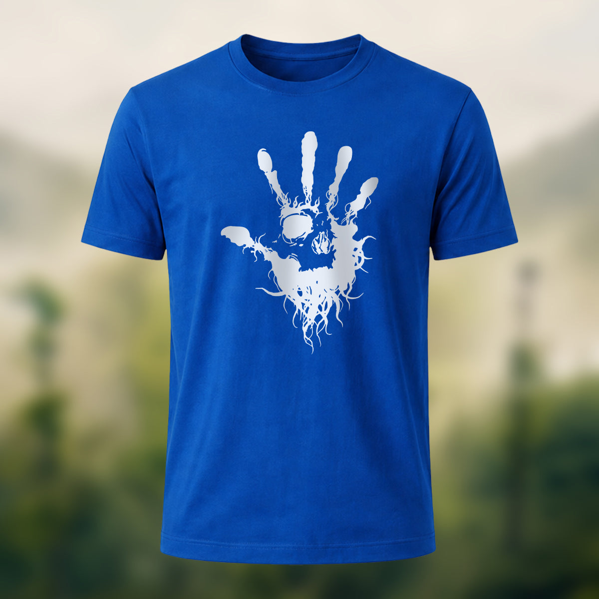 Skeleton Silhouette Print Casual Cotton T-Shirt