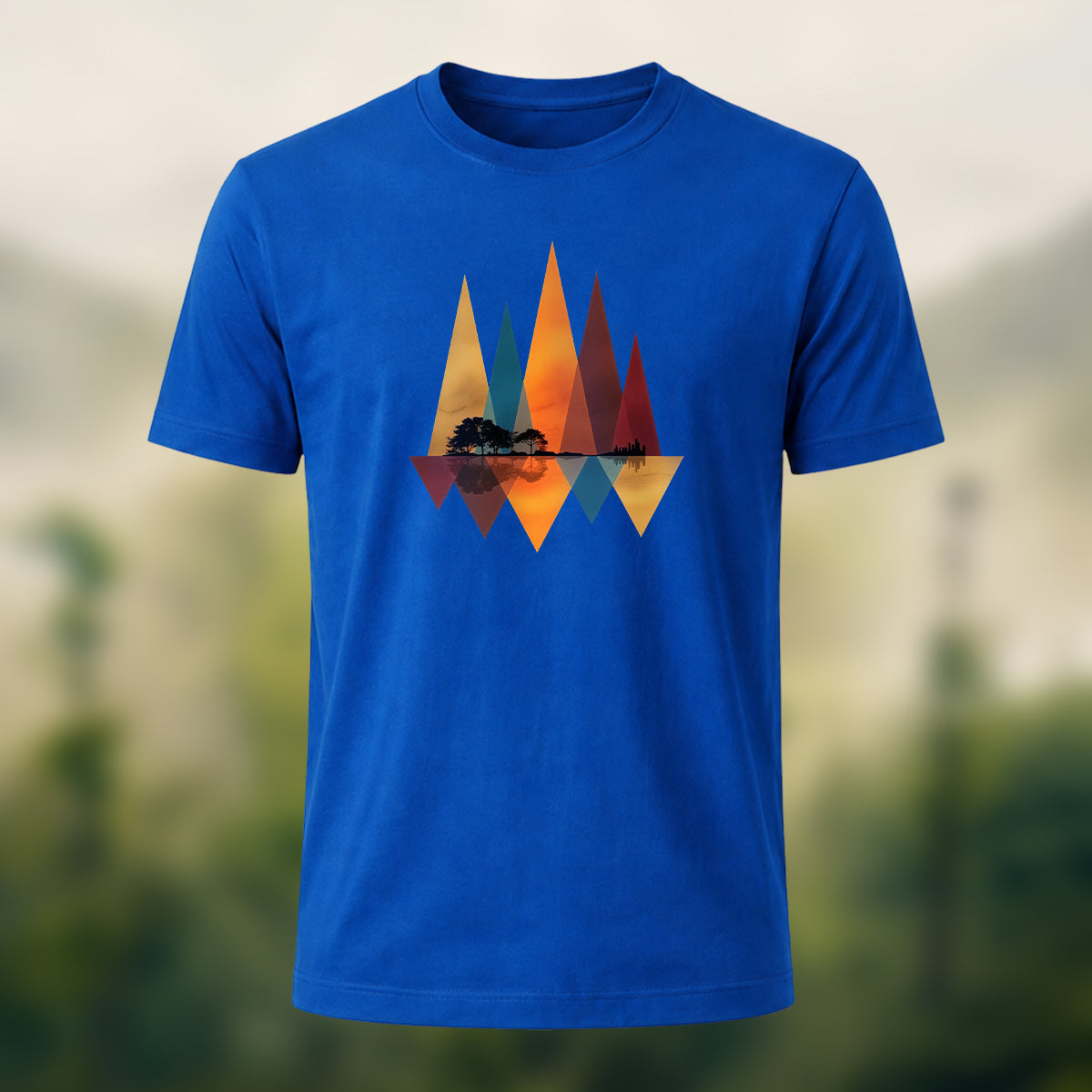 Art Forest Print Casual Cotton T-Shirt