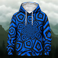 Striking Geometric Pattern All-Over Print Hoodie