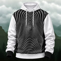 Modern Optical Illusion Pattern Hoodie