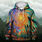 Vibrant Swirling Forest All-Over Print Hoodie
