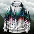 Artistic Forest Splash Paint Hoodie