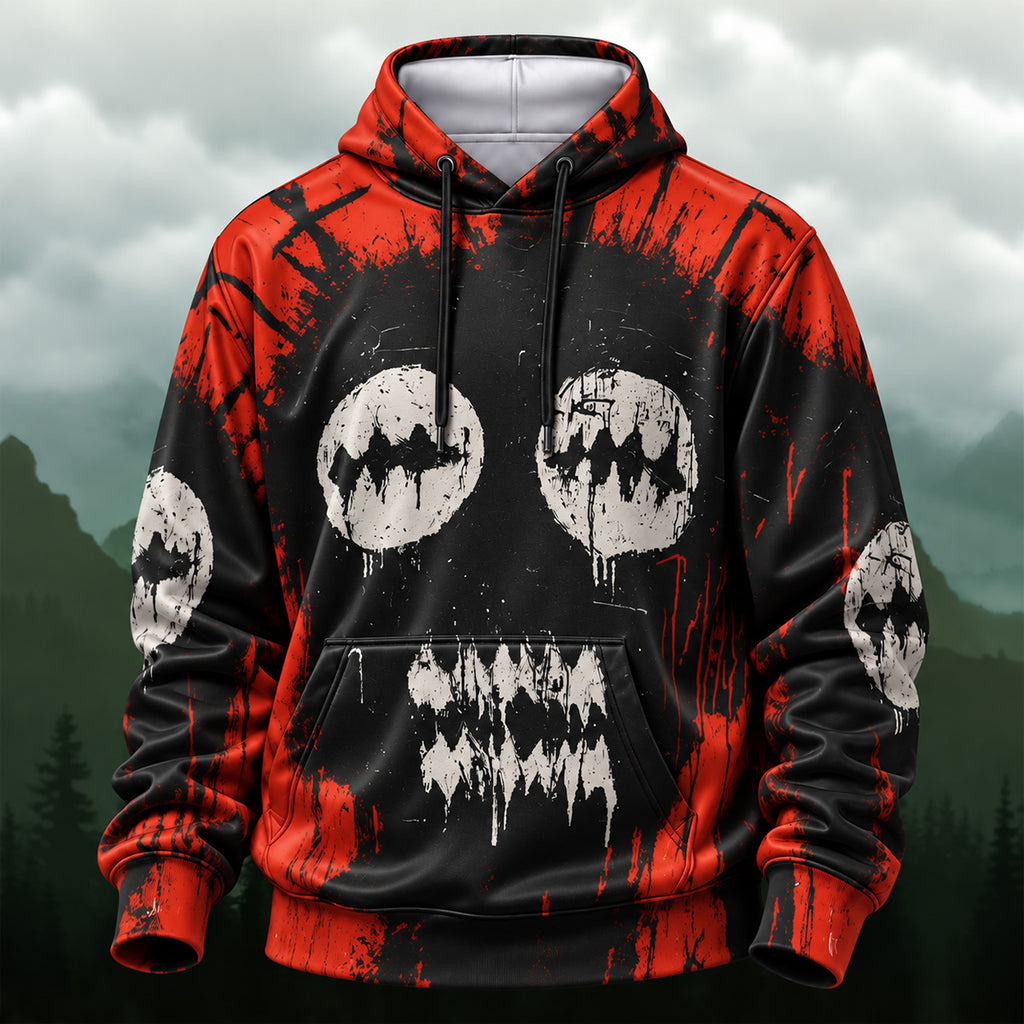 Bold Creepy Ghost Face Hoodie