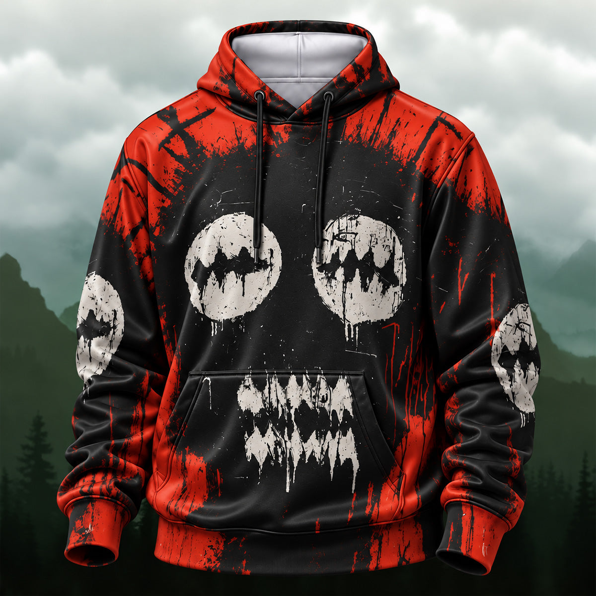Bold Creepy Ghost Face Hoodie
