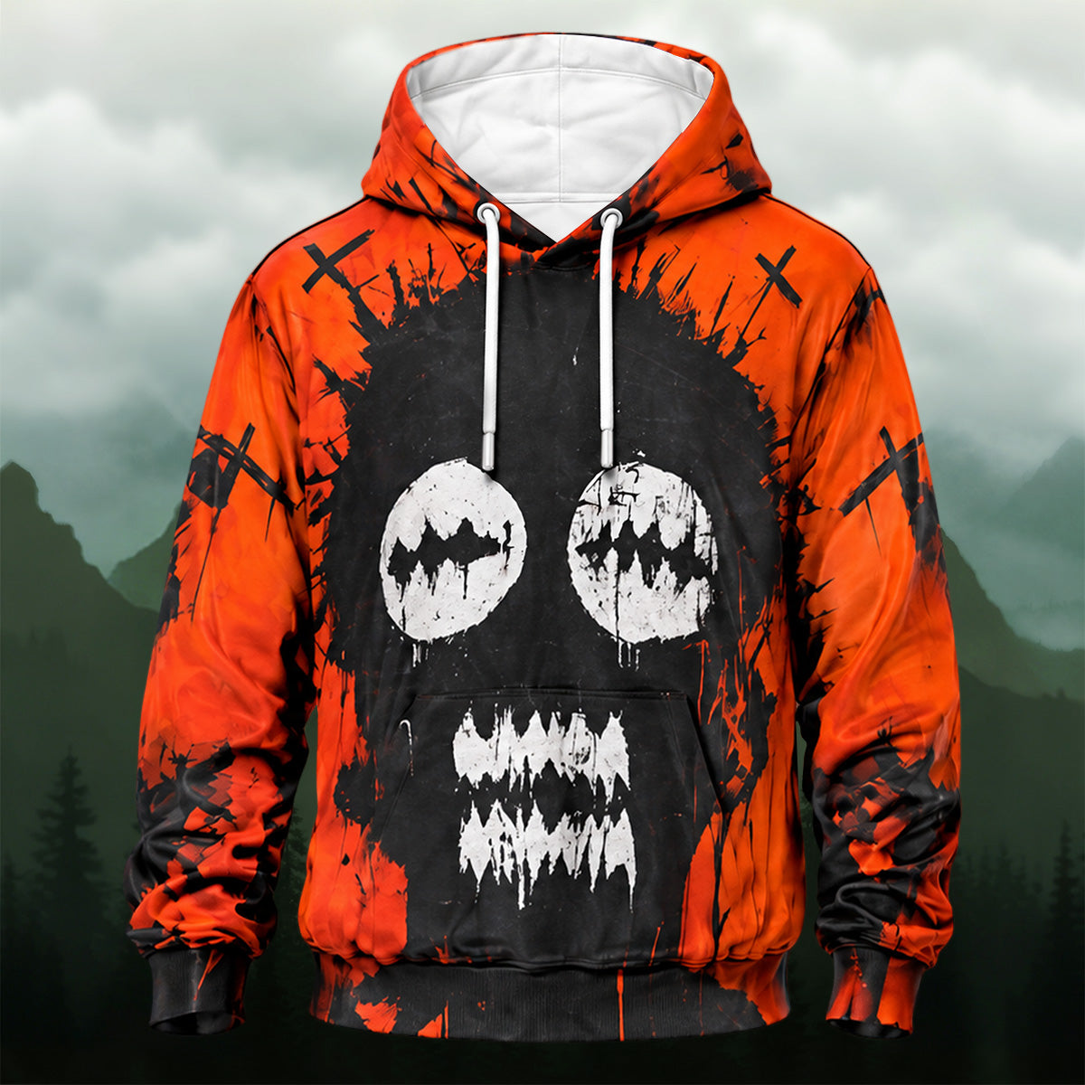 Mystical Abstract Face All-Over Print Hoodie