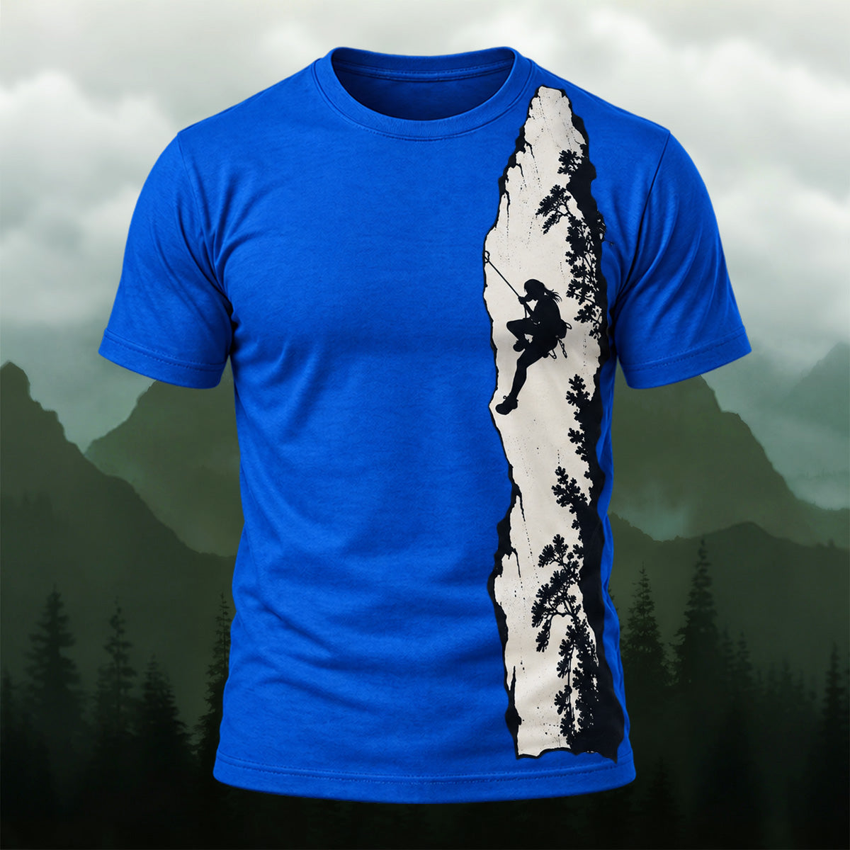 Outdoor Mountain Climber Silhouette T-Shirt