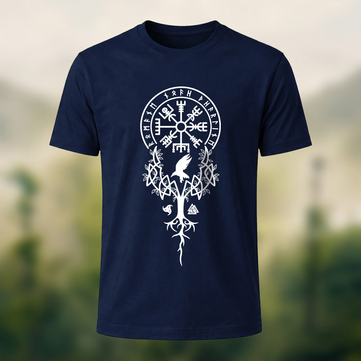 Retro Norse Compass Soft Cotton T-Shirt