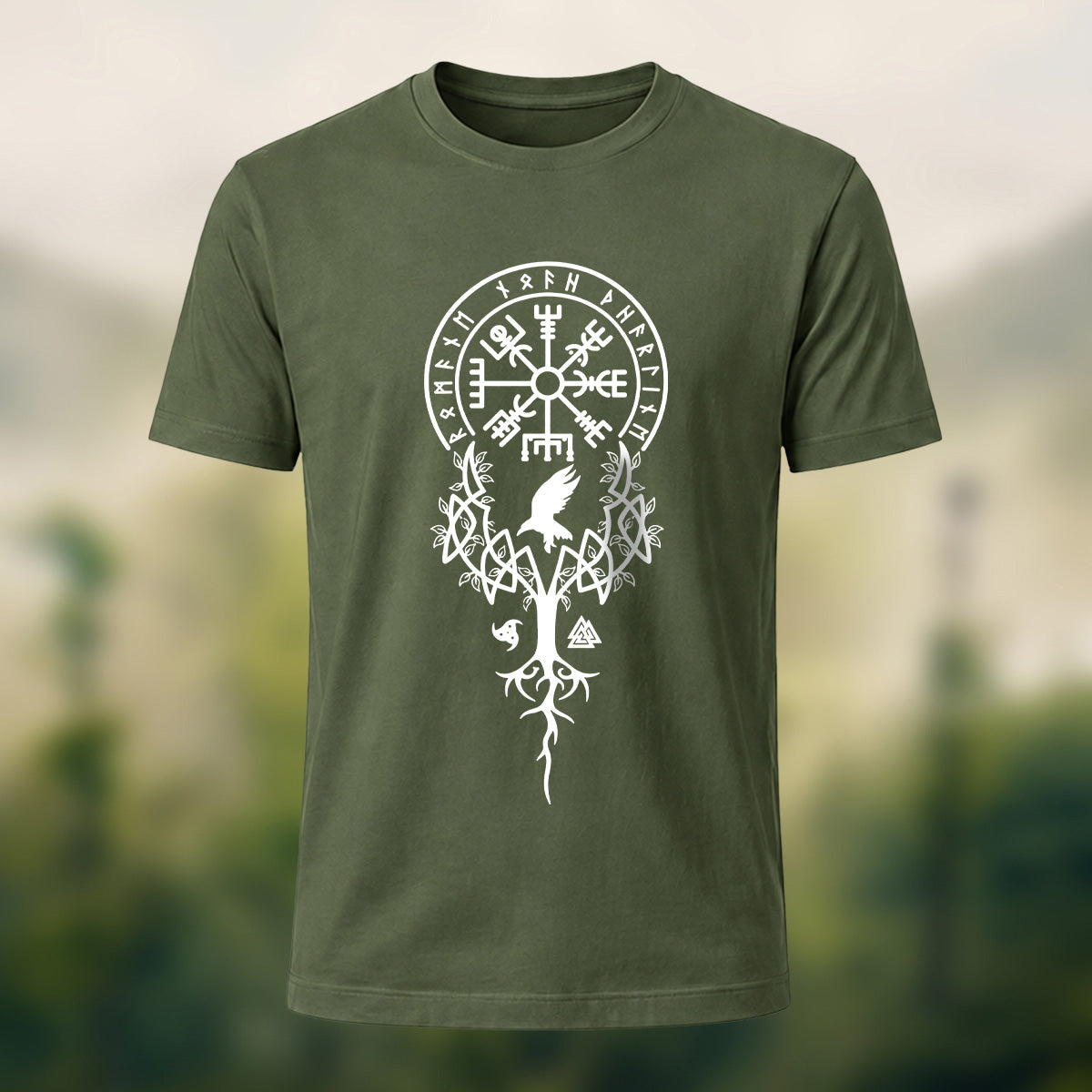 Retro Norse Compass Soft Cotton T-Shirt