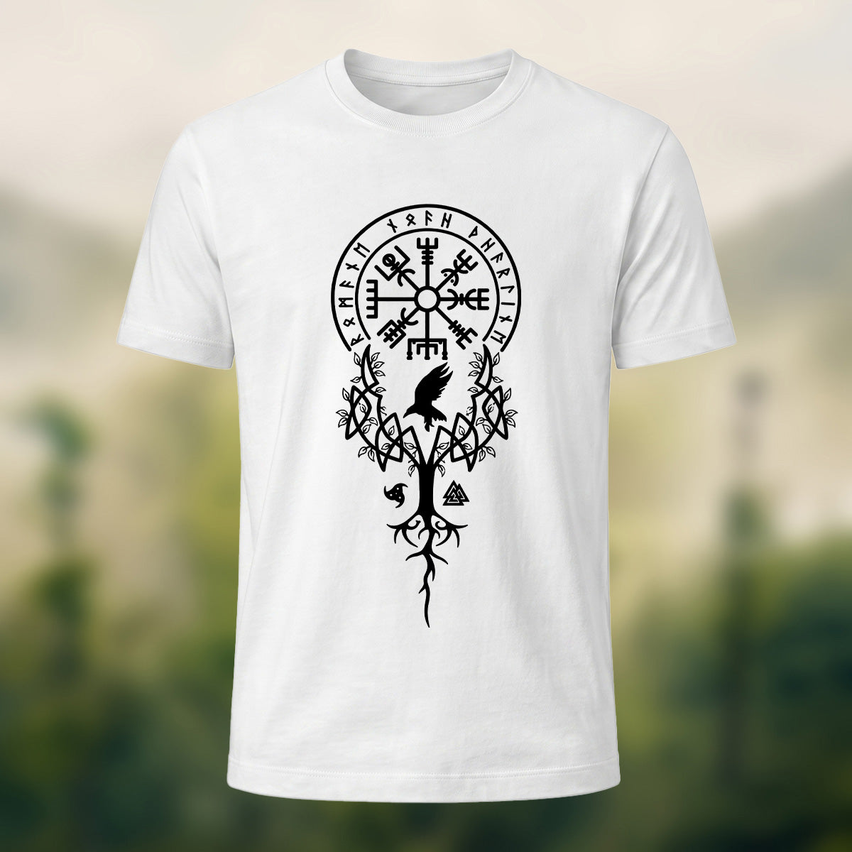 Retro Norse Compass Soft Cotton T-Shirt