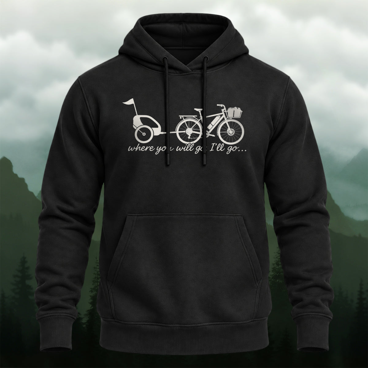 Cotton Made Heartwarming Bicycle Trailer Hoodie