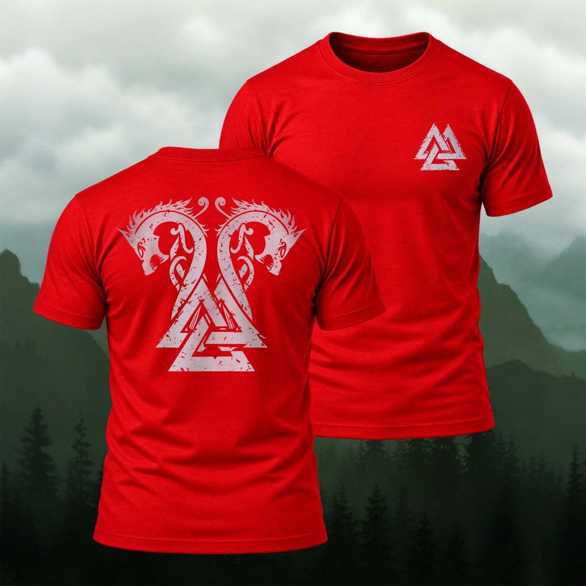 Ancient Nordic Dragon Soft Cotton T-Shirt