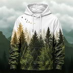 Scenic Misty Forest All-Over Print Hoodie