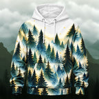Vibrant Watercolor Forest All-Over Print Hoodie