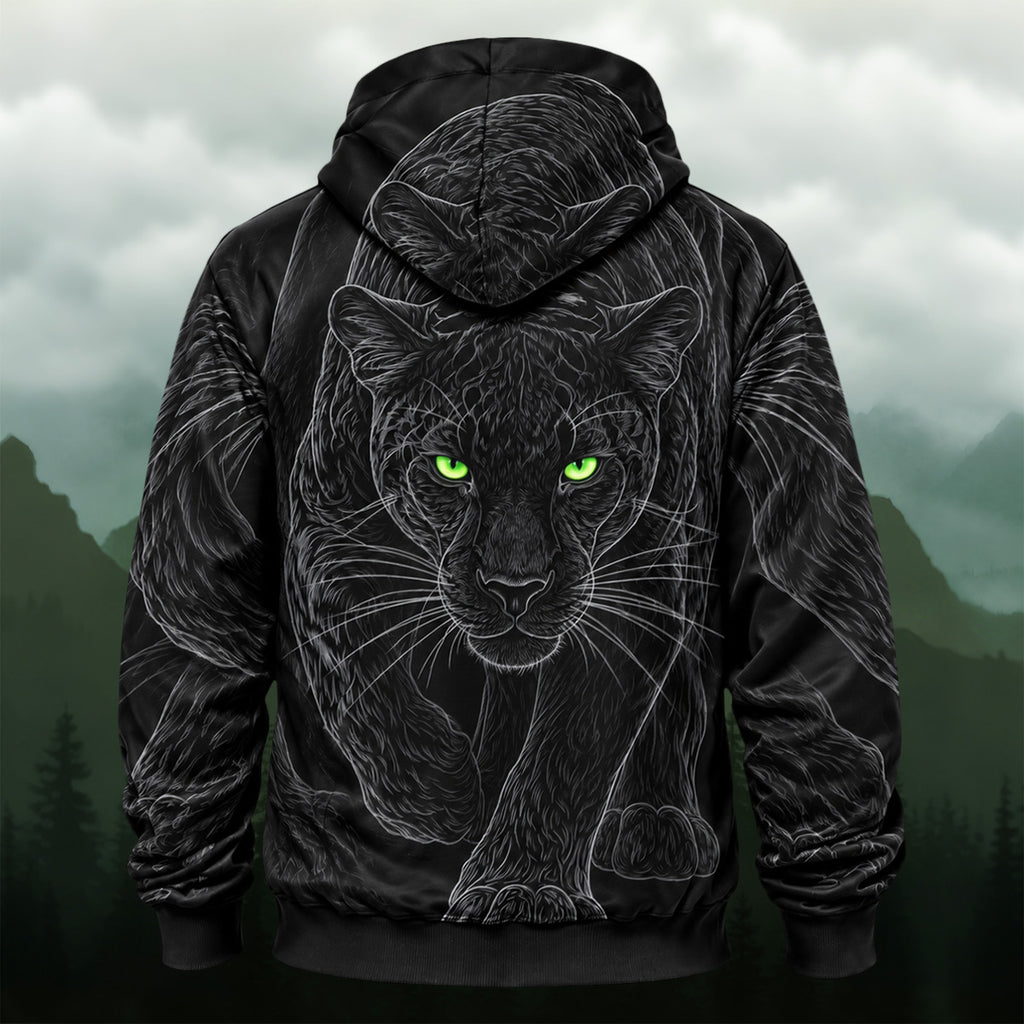 Mystical Panther Portrait All-Over Print Hoodie