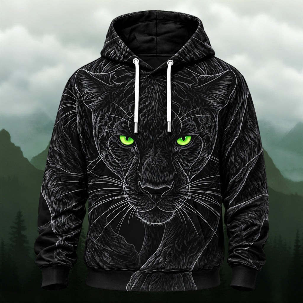 Mystical Panther Portrait All-Over Print Hoodie