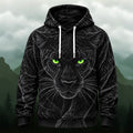 Mystical Panther Portrait All-Over Print Hoodie