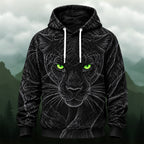 Mystical Panther Portrait All-Over Print Hoodie