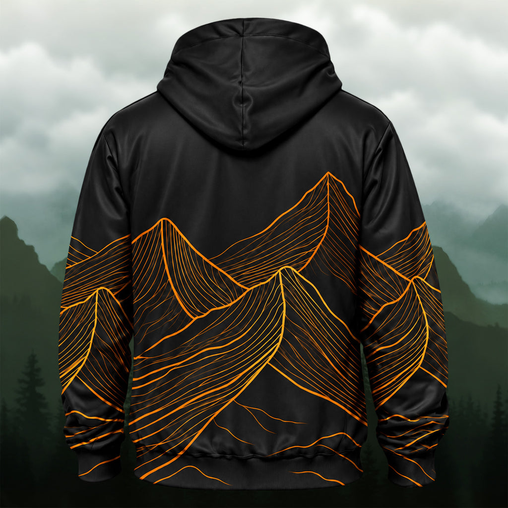 Artistic Golden Mountain All-Over Print Hoodie