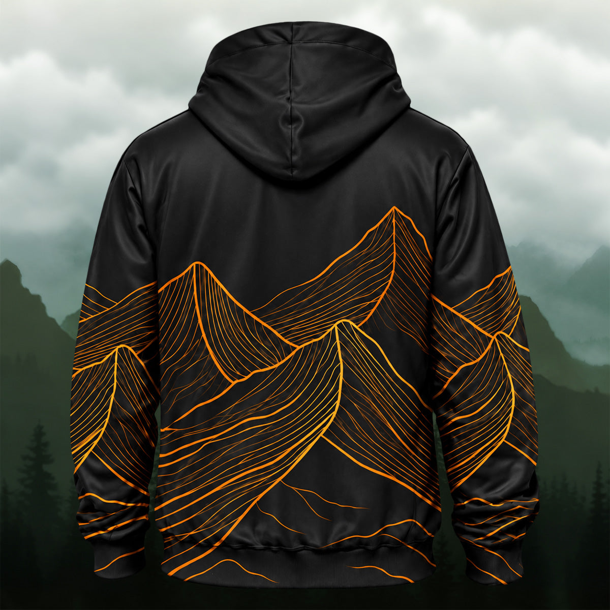 Artistic Golden Mountain All-Over Print Hoodie