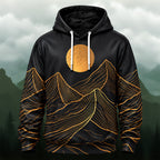 Artistic Golden Mountain All-Over Print Hoodie