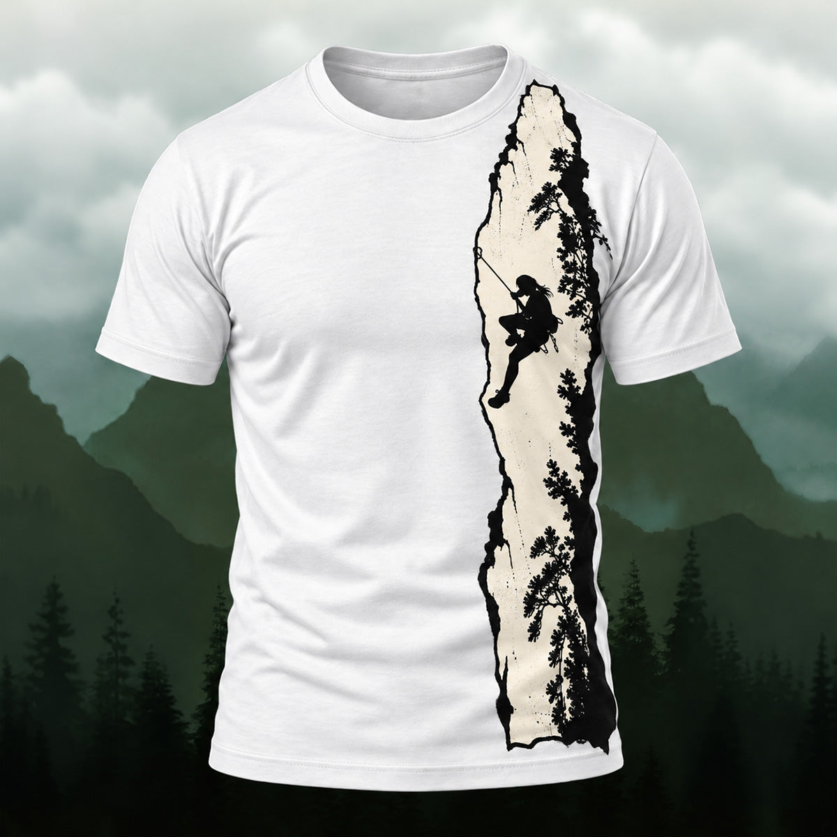 Outdoor Mountain Climber Silhouette T-Shirt