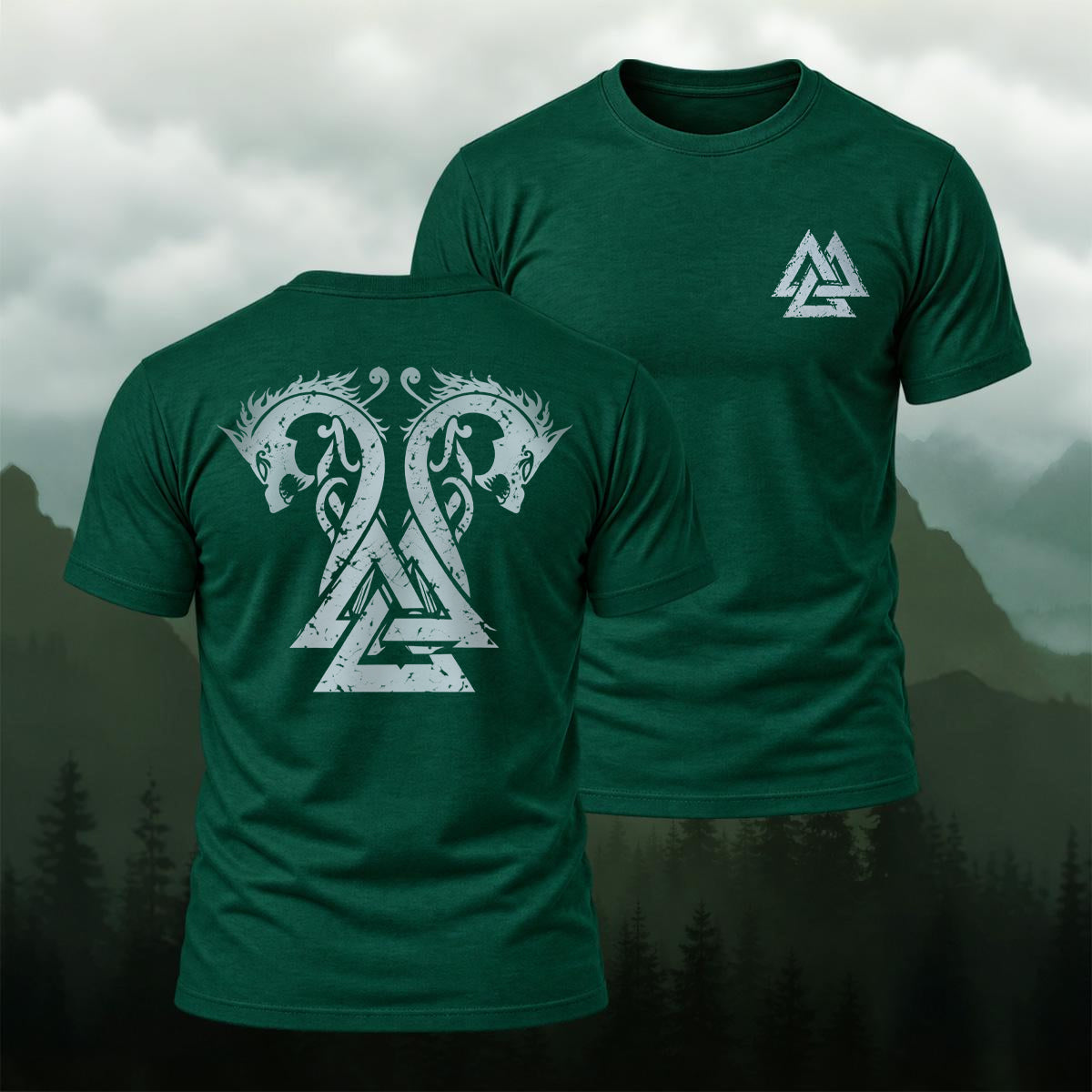 Ancient Nordic Dragon Soft Cotton T-Shirt