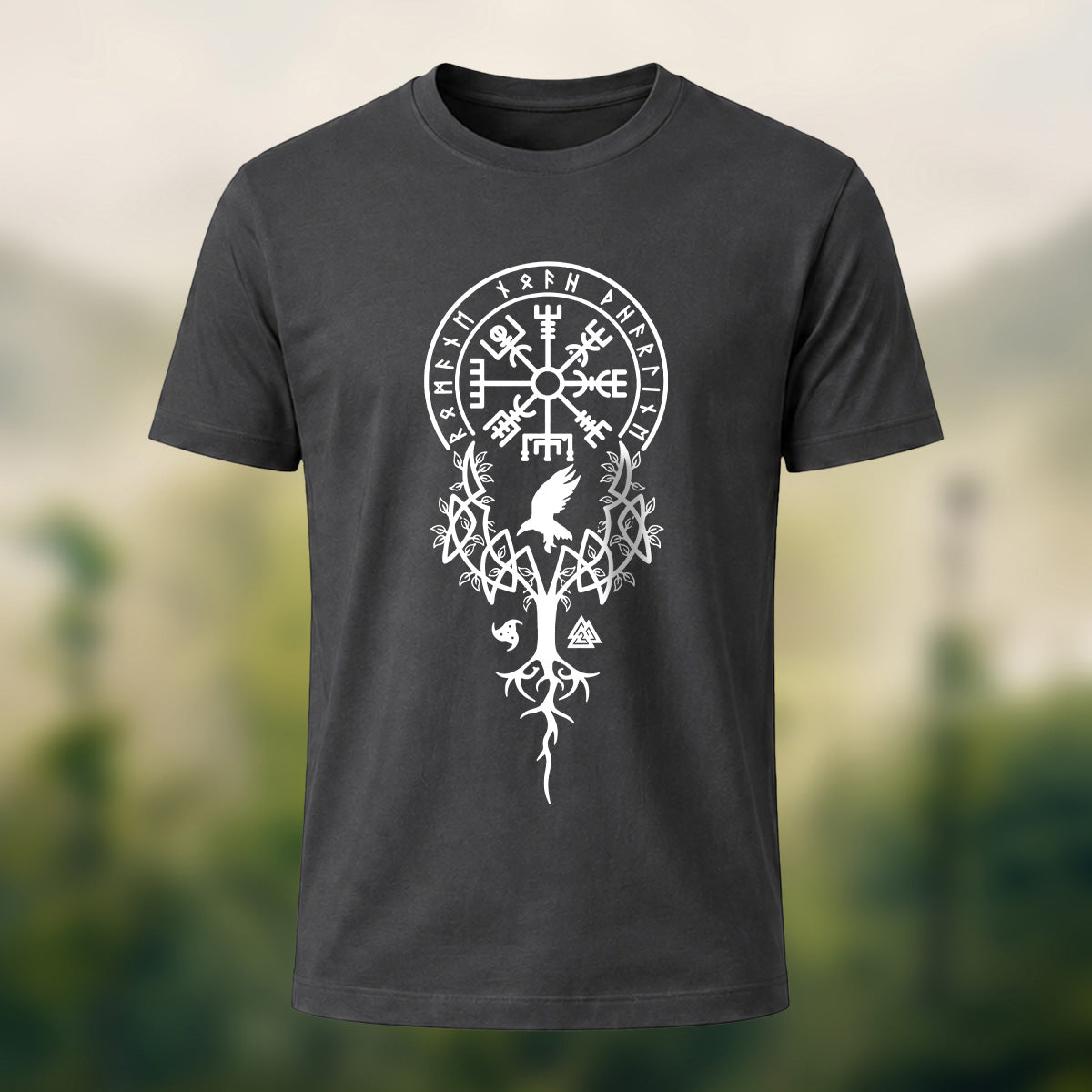Retro Norse Compass Soft Cotton T-Shirt