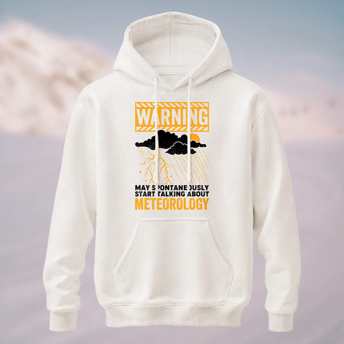 Cotton Made Weather Print Hoodie