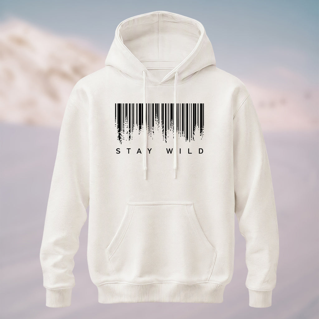 Cotton Made Creative Barcode Print Hoodie