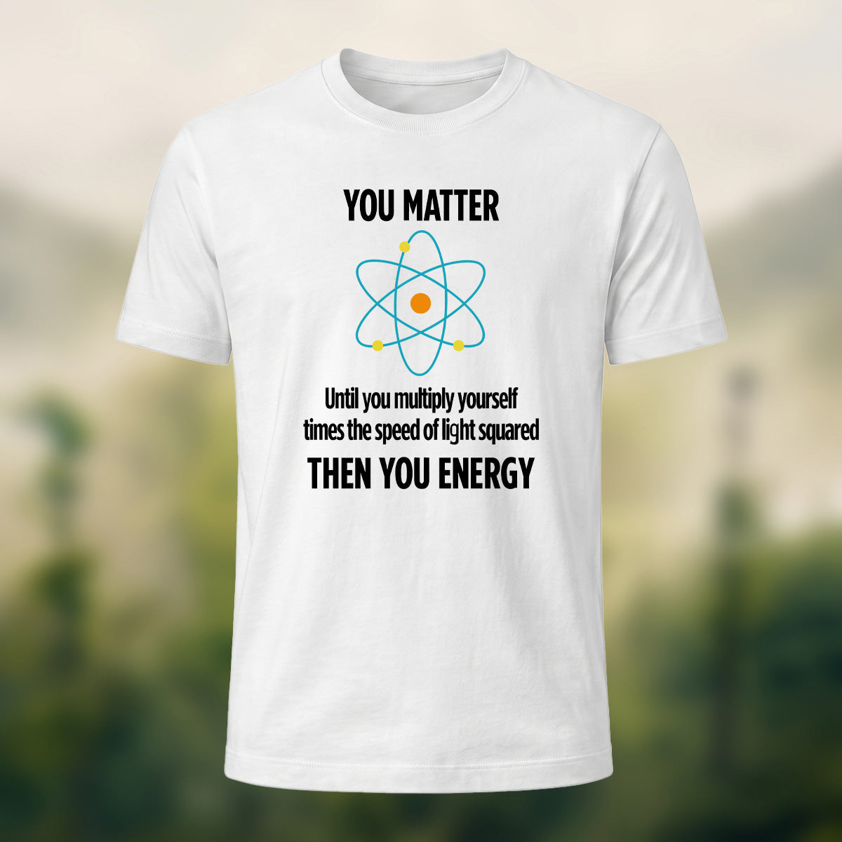 Creative Atomic Model Print Casual Soft Cotton T-Shirt