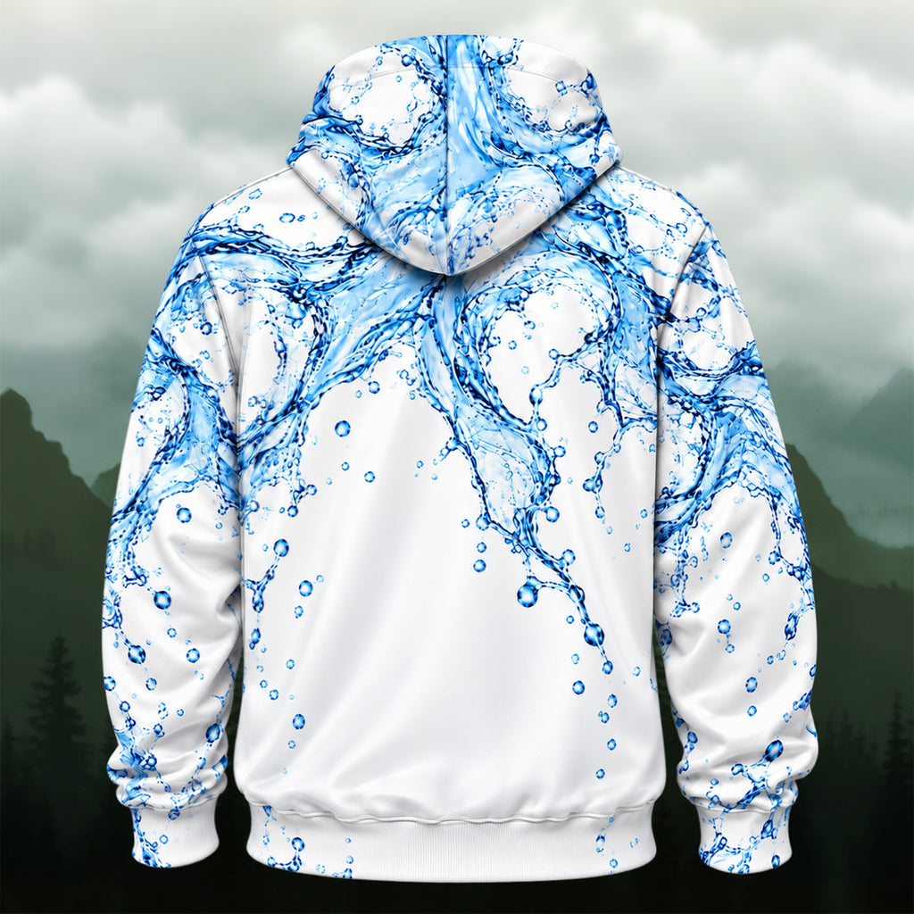 Dynamic Water Flow All-Over Print Hoodie
