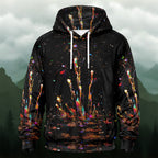 Vibrant Artistic Fireworks All-Over Print Hoodie