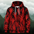 Bold Abstract Hand All-Over Print Hoodie