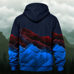 Dramatic Layered Mountain All-Over Print Hoodie