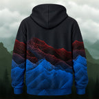 Dramatic Layered Mountain All-Over Print Hoodie