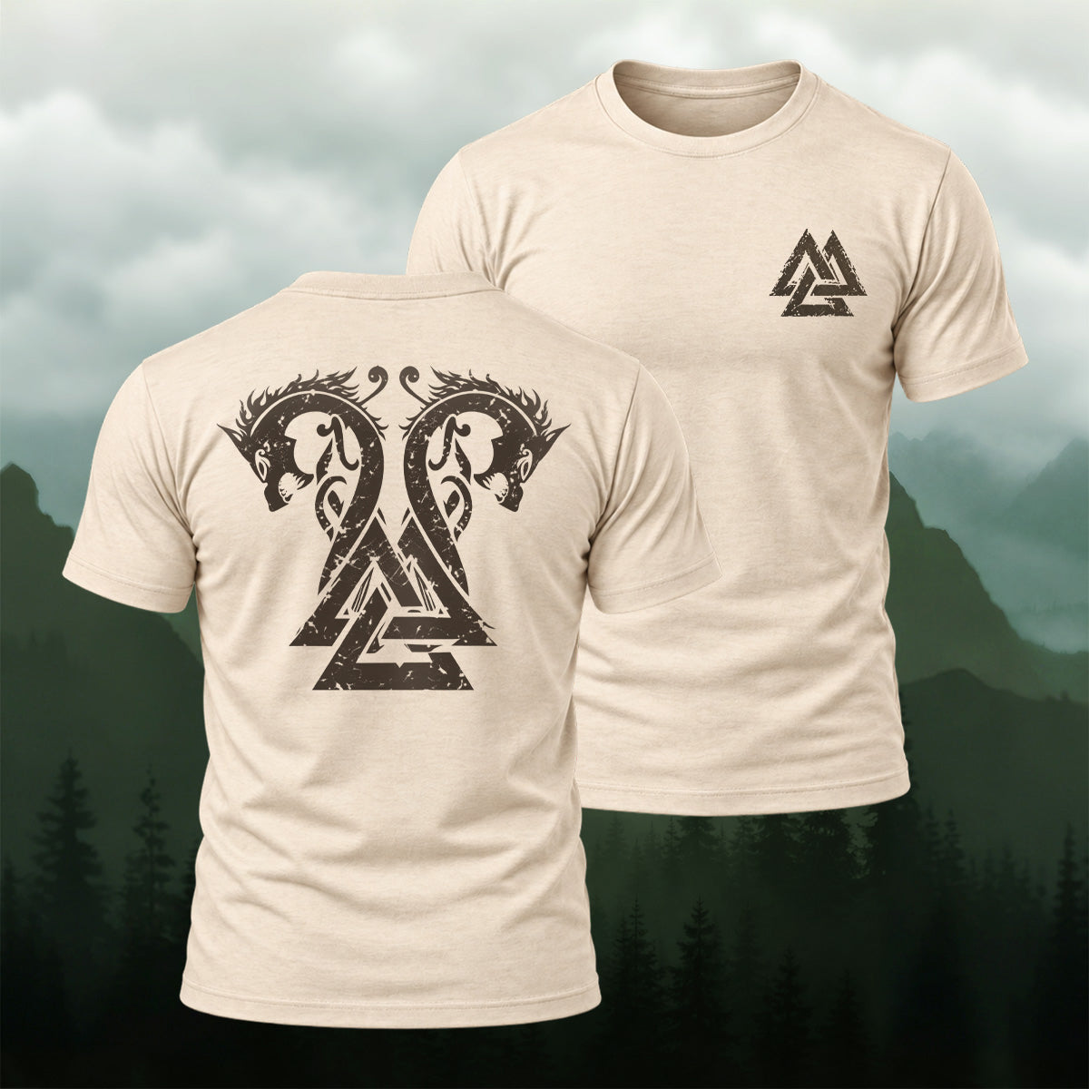 Ancient Nordic Dragon Soft Cotton T-Shirt