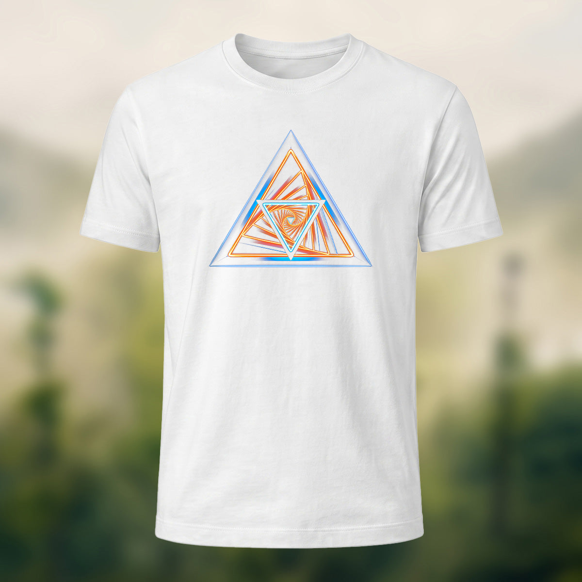 Modern Triangle Spiral Soft Cotton T-Shirt