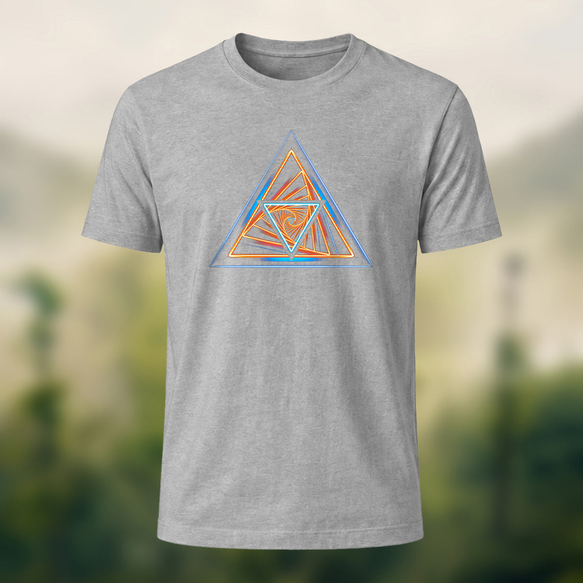 Modern Triangle Spiral Soft Cotton T-Shirt