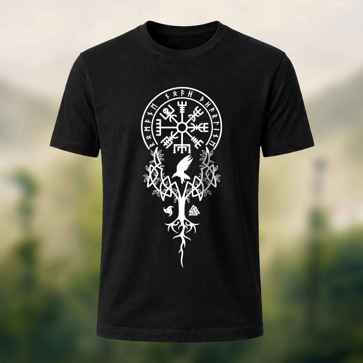 Retro Norse Compass Soft Cotton T-Shirt