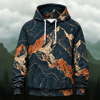 Refined Topographic Mountain All-Over Print Hoodie