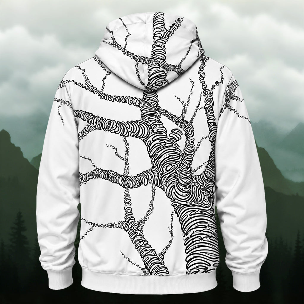 Intricate Abstract Forest All-Over Print Hoodie