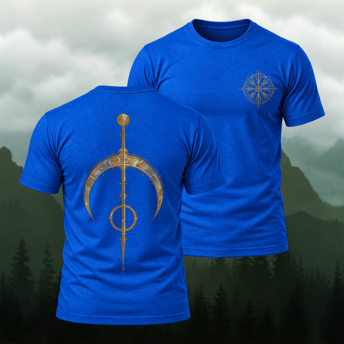 Ancient Viking Staff Premium Cotton T-Shirt