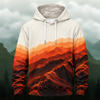 Vibrant Mountain Landscape All-Over Print Hoodie