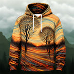 Artistic Sunset Forest All-Over Print Hoodie