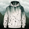 Misty Forest Birds All-Over Print Hoodie