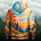 Artistic Swirling Forest All-Over Print Hoodie